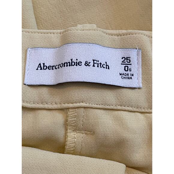 Abercrombie & Fitch A&F Sloane Tailored Wide Leg Pant size 25 0S Yellow - Picture 7 of 8